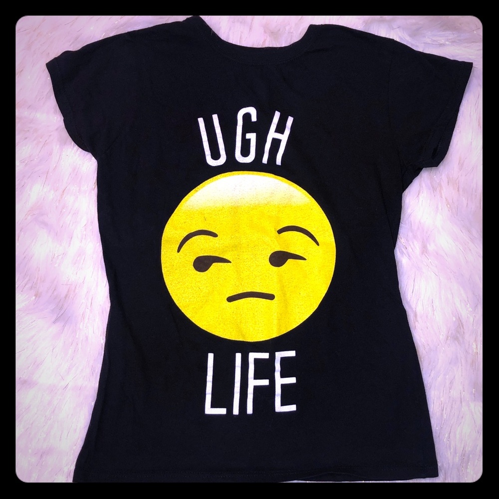 ❤️ 4/$20 ugh Emoji tee shirt